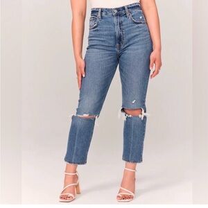 Abercrombie and Fitch Ultra High Rise Ankle Straight Jean